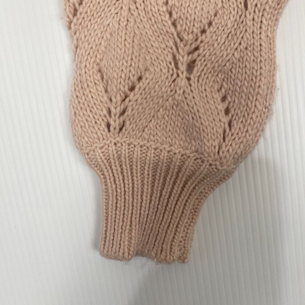 Women's Spacedye Boat Neck Pointelle Knit Pullover Sweater Size M Pink New - Picture 15 of 16
